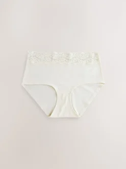 Imprimé nœud baies - Lot de 4 culottes en coton et dentelle