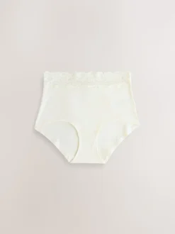 Imprimé nœud baies - Lot de 4 culottes en coton et dentelle