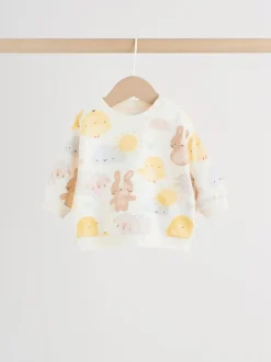 Imprimé personnage lapin blanc - Ensemble bébé sweat et legging de Pâques (0mois-2ans)