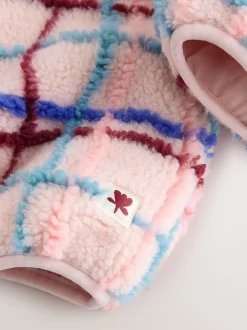 Imprimé quadrillage rose - Polaire zippée (3mois-7ans)