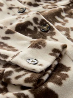 Imprimé vache - Veste-chemise polaire