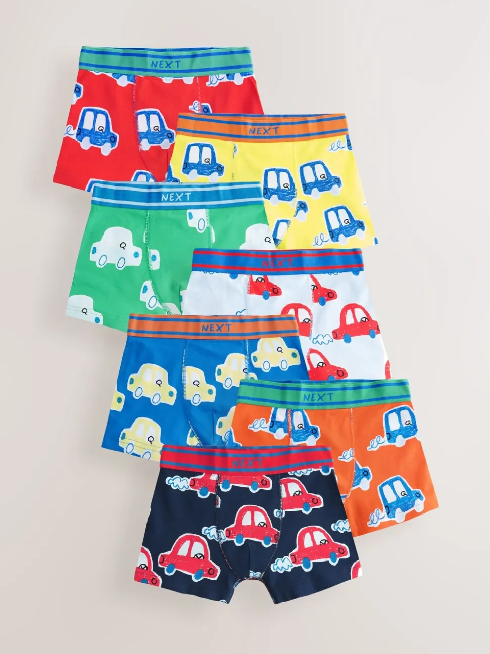 Imprimé voiture multicolore - Boxers 7 Pack (1.5-12ans)