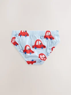 Imprimé voiture multicolore - Lot de 7 slips en coton (1.5-10ans)
