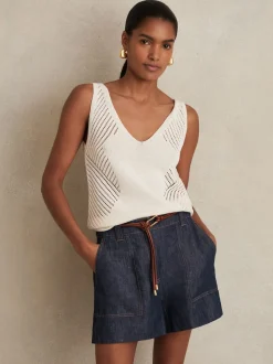 indigo - Shorts en lin Reiss Ashby