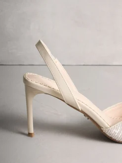 ivoire - Chaussures à talons Forever Comfort® à sequins et bride arrière