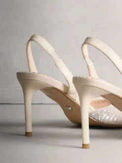 ivoire - Chaussures à talons Forever Comfort® à sequins et bride arrière