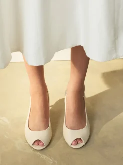 ivoire - Chaussures à talons Forever Comfort® Peeptoe à bride arrière