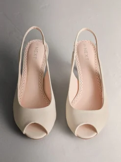 ivoire - Chaussures à talons Forever Comfort® Peeptoe à bride arrière