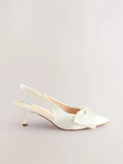 ivoire - Chaussures à talons Mariage Forever Comfort® en Satin à Nœud et bout pointu