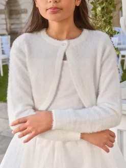 ivoire - Lipsy Fluffy Occasion Bolero (5-16yrs)