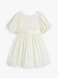 ivoire - Peignoir Flower Girls en taffetas Noeud (3mois-8ans)