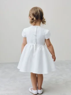 ivoire - Robe Filles avec nœud sur le devant (3mois -10ans)