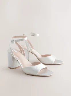 ivoire - Sandales de mariage Forever Comfort® à talons carrés à bout rond