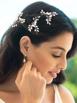 Ivory & Co Set d'épingles à cheveux Cosmos