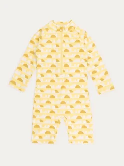 Jaune - KIDLY BY MORI Combinaison Sunsafe à manches 3/4