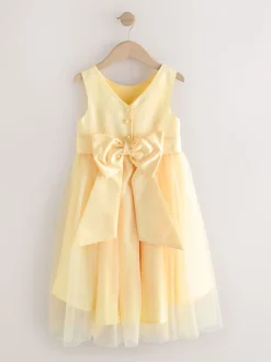 Jaune - Robe à nœud Flower Fille (3-12ans)