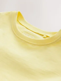 Jaune - T-shirt 100% coton Daisy à manches courtes (3mois-7ans)