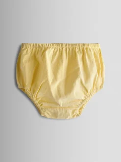 Jaune clair - Robe de fête JoJo Maman Bébé Bud Fleurie Brodé à col smocké