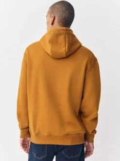 Jaune foncé - Ajustement régulier - Sweat-shirt à capuche en jersey riche en coton épais