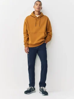 Jaune foncé - Ajustement régulier - Sweat-shirt à capuche en jersey riche en coton épais