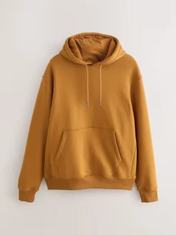 Jaune foncé - Ajustement régulier - Sweat-shirt à capuche en jersey riche en coton épais