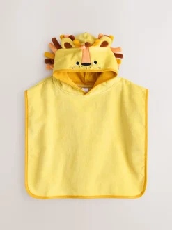 Jaune lion - Poncho en tissu éponge (9mths-6yrs)