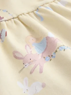Jaune motif fée - Robe de survêtement (3mths-7yrs)