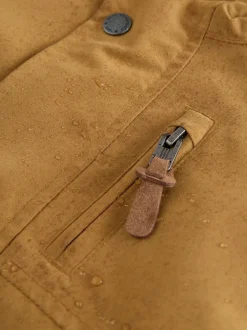 jaune ocre - Parka imperméable doublée de borg (3mois-7ans)