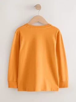 jaune ocre - T-shirt confortable à manches longues (3-16 ans)