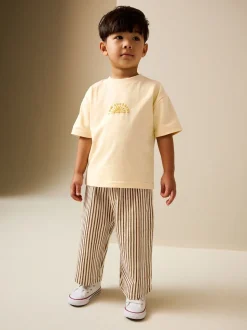Jaune sunshine - Ensemble t-shirt à manches courtes et jogging léger (3mois-7ans)