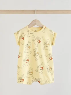 Jaune/Blanc - Lot de 2 barboteuses imprimées Winnie The Pooh pour bébé