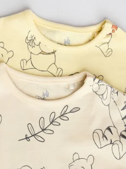 Jaune/Blanc - Lot de 2 barboteuses imprimées Winnie The Pooh pour bébé