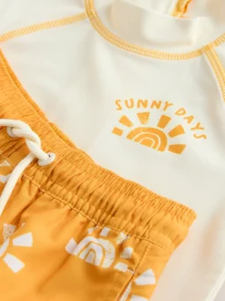 jaune/orange - Ensemble Sunsafe Rash Gilet et short de bain (3mois-7ans)