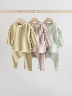 Jaune/rose/bleu - Ensemble 6 pièces hauts et Leggings en jersey Bébé (0mois-2ans)
