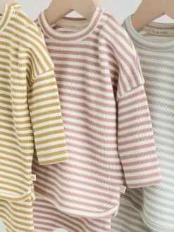 Jaune/rose/bleu - Ensemble 6 pièces hauts et Leggings en jersey Bébé (0mois-2ans)