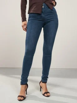 Jean bleu foncé - Jean skinny coupe slim à effet rehausseur