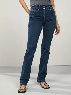 Jean bleu foncé - Jean slim boot cut réhaussant
