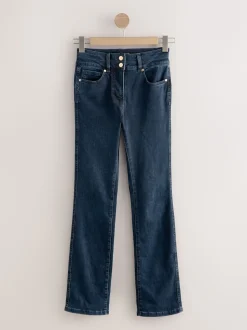 Jean bleu foncé - Jean slim boot cut réhaussant
