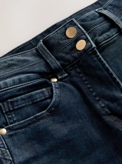 Jean bleu foncé - Jean slim boot cut réhaussant