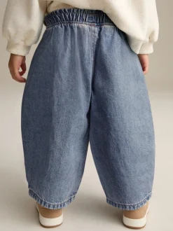 Jean bleu moyen - Barrel 100% Cotton Jeans (3mths-7yrs)