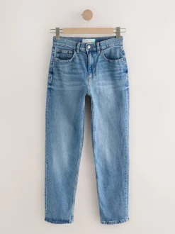 Jean bleu moyen - Jean colonne extensible Mom Comfort