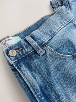 Jean bleu moyen - Jean colonne extensible Mom Comfort