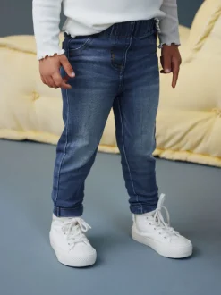 Jean bleu moyen - Jeggings à taille élastiquée (3mois-7ans)