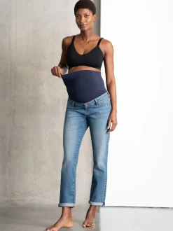 Jean décontracté de maternité Seraphine Overbump en tissu bio haut de gamme