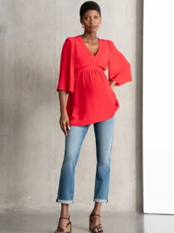 Jean décontracté de maternité Seraphine Overbump en tissu bio haut de gamme