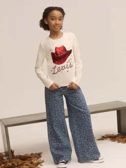 Jean Levi's ample taille haute en jacquard imprimé Léopard