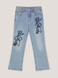 Jeans Monsoon brodés à nœud