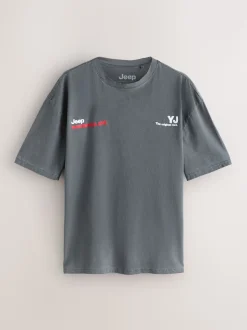 Jeep grise - T-shirt imprimé graphique de Noël