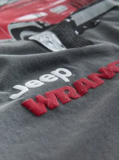 Jeep grise - T-shirt imprimé graphique de Noël