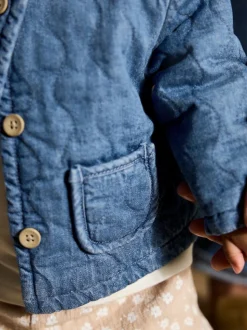 Jena bleu - Veste matelassée en jersey pour bébé (0mois à2ans)